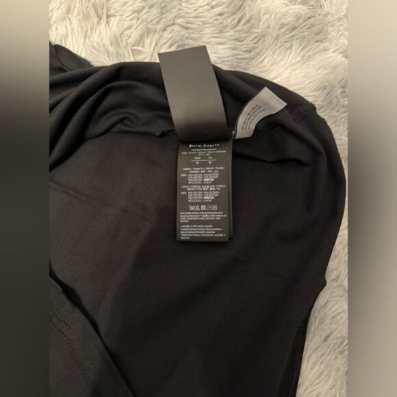 Palm Angels Black Graffiti Green Logo T-Shirt - Picture 2 of 3